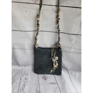 Sun "N" Sand Woven Straw Tassel Crossbody Bag Boho Style With Tags